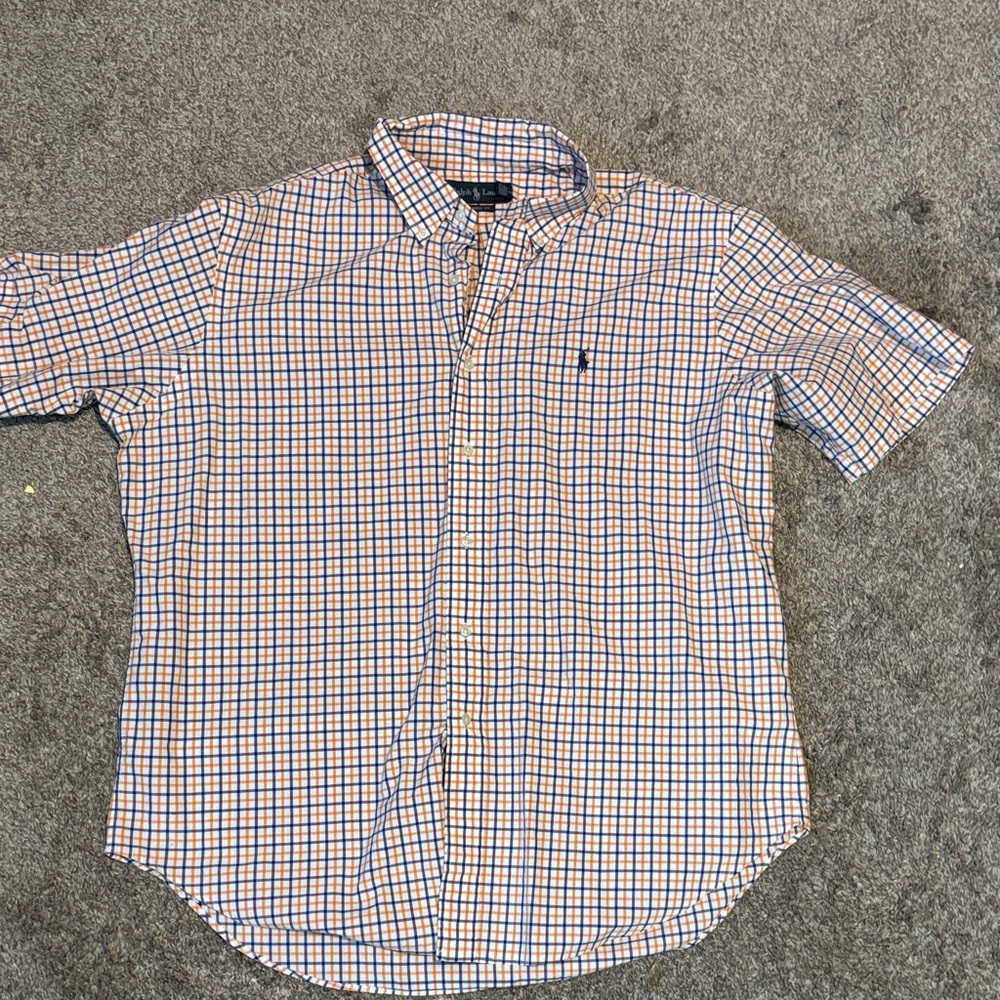 Polo Ralph Lauren Blue and White Plaid Shirt